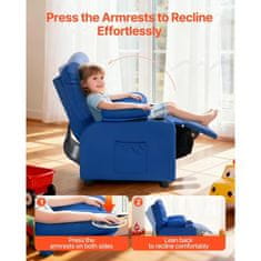 VEVOR Otroški naslanjač 64x655x1015 cm modra