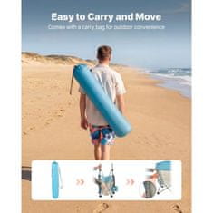 VEVOR Zložljiv plažni stol 72x58x79 cm svetlo modra