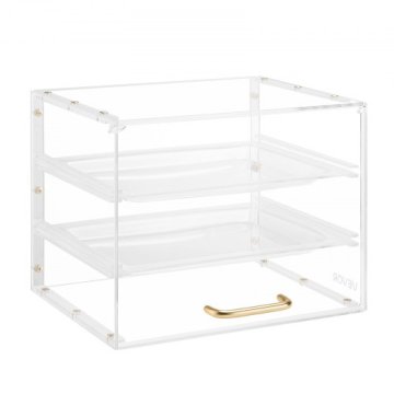 VEVOR Pekarna vitrina 3-nivojska 330x260x260 mm prozorna