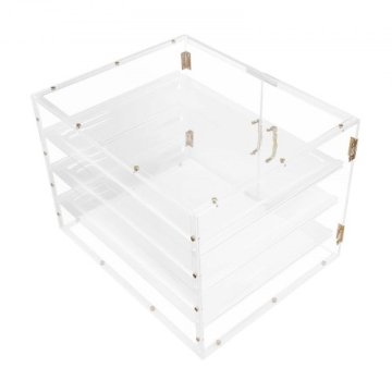 VEVOR Pekarna vitrina 4-nadstropna 570x455x405 mm prozorna