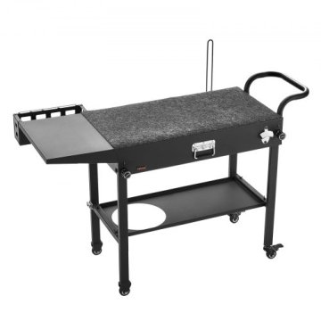 VEVOR Voziček za žar 1280x590x980 mm Zložljiva zunanja kuhinjska miza s shranjevanjem