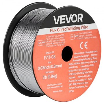 VEVOR Varilni žica E71T-GS z jedrom iz fluksa 08 mm 09 kg 110x109x155 mm