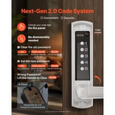 VEVOR Mehanski ključavnica za vrata brez ključa 2.0 nadgradnja kode 5-mestna srebrna