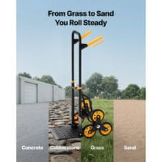 VEVOR Voziček za prenašanje po stopnicah JL-LLC-C 600x460x1090 mm zložljiv