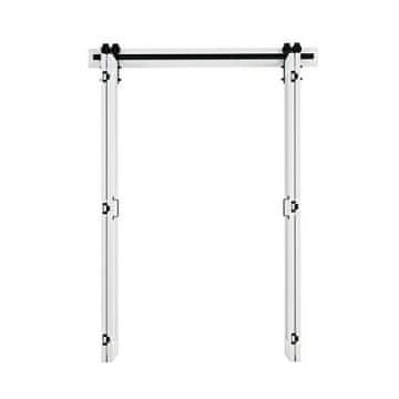 VEVOR Dvokrilna drsna vrata 1524x2134x35 mm bela MDF