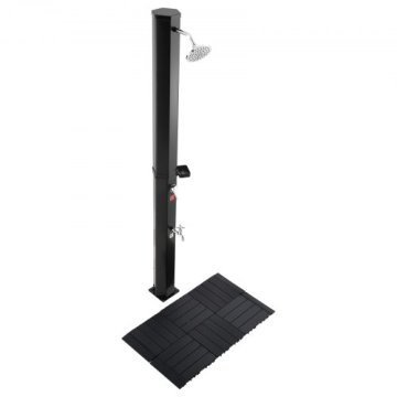 VEVOR Zunanji tuš 35L sončno ogrevan 400x255x2160 mm črn
