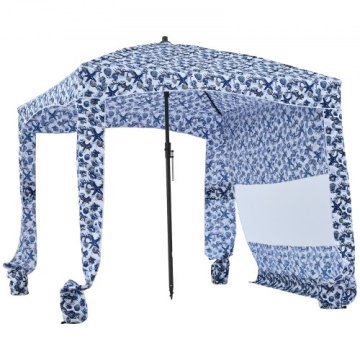 VEVOR Plaža kabina 183x183x229 cm modra