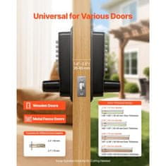 VEVOR Mehanski ključavnica brezključno odpiranje obojestranski gumb 35-65 mm bronasta