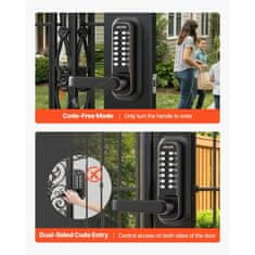 VEVOR Mehanski ključavnica brezključno odpiranje obojestranski gumb 35-65 mm bronasta