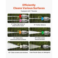 VEVOR Teleskopska cev visokotlačnega čistilca 3-sekcijska 2775x145x31 mm srebrna