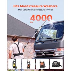 VEVOR Teleskopska palica za visokotlačni čistilec 124x195x45 cm 762 m shranjevanje