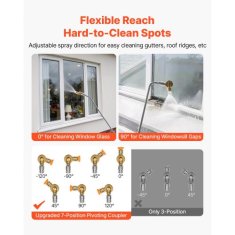 VEVOR Teleskopska palica za visokotlačni čistilec 124x195x45 cm 762 m shranjevanje