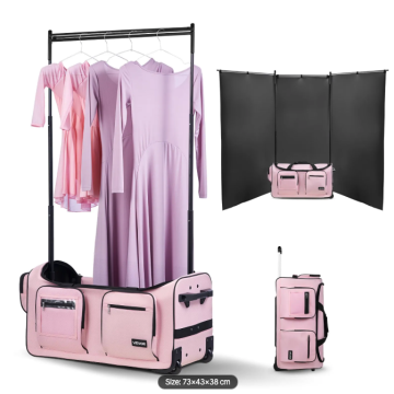 VEVOR Torba za ples z obešalnikom za oblačila 737x36x36 cm roza