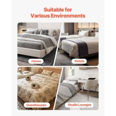 VEVOR Vzmetnica Box Spring Queen Size 2010x1510x102 mm 158757 kg Tkanina prevleka