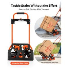 VEVOR Voziček za prenašanje po stopnicah 515x525x1110 mm zložljiv