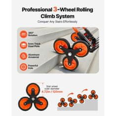 VEVOR Voziček za prenašanje po stopnicah 515x525x1110 mm zložljiv