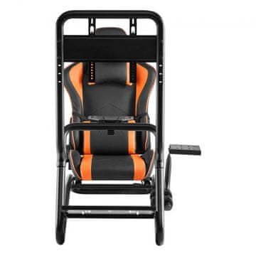 VEVOR Stojalo za dirkalni volan simulator kokpita z nosilcem za monitor 1405x73x1186 cm črno