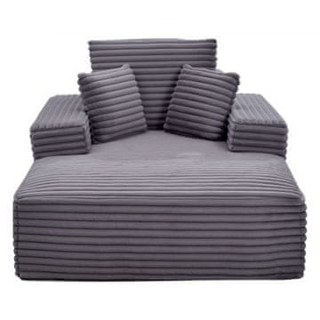 VEVOR Ležalna stol 1380x1500x700 mm siva