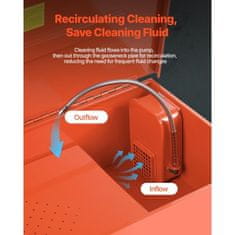 VEVOR Pralni stroj za dele 1130x550x890 mm 151L rezervoar 65L kapaciteta topila jeklo