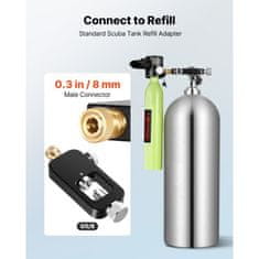 VEVOR Adapter za polnjenje potapljaškega jeklenka 8 mm moški priključek 1365x62x24 mm aluminij