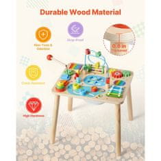 VEVOR Aktivnostna miza Montessori 13 v 1 45x38x545 cm Lesena