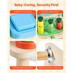 VEVOR Aktivnostna miza Montessori 13 v 1 45x38x545 cm Lesena