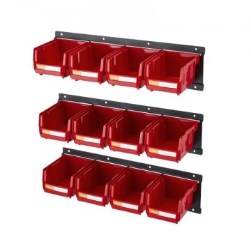 VEVOR Stenske shranjevalne posode 137x105x75 mm rdeče