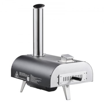 VEVOR Pečica za pico na drva 270x154x262 in Črna