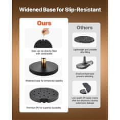 VEVOR Stolp za usmerjanje 6-delni komplet ovir za nadzor množice 320x945 mm črna