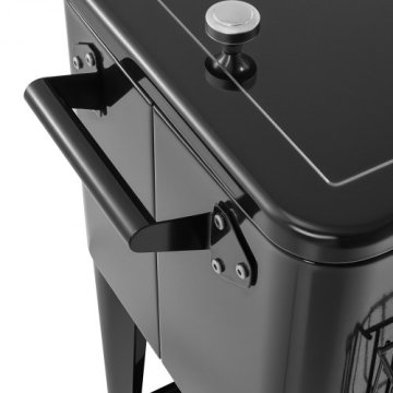 VEVOR Voziček za hladilnik z ledeno skrinjo 7571 L 915x465x880 mm Črn