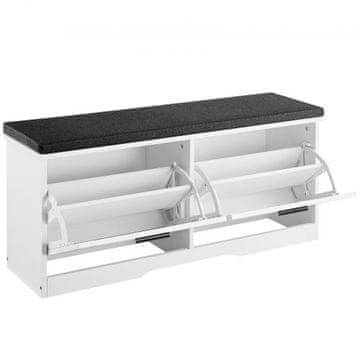 VEVOR Klop za shranjevanje čevljev 1000x305x475 mm Črno-bela