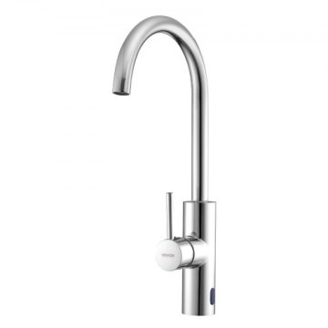 VEVOR Brezstični pipa z enim ročajem samodejni senzor gibanja 104x52x395 mm srebrna