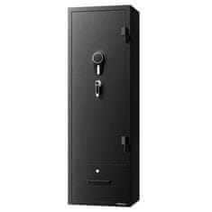 VEVOR Varnostni predal za orožje 4 orožja omara 28x405x140 cm črna