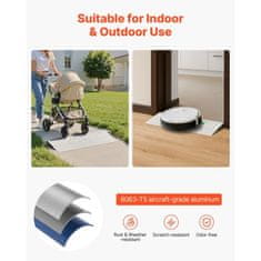 VEVOR Pragovni prag rampa 296x864x59 mm aluminij 363 kg nosilnost