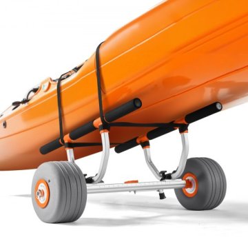 VEVOR Voziček za kajak 81x99x57 cm nosilnost 1588 kg črne barve