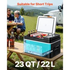 VEVOR Avtomobilski hladilnik 22L 623x378x325 cm prenosni