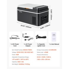 VEVOR Avtomobilski hladilnik 22L 623x378x325 cm prenosni