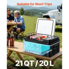 VEVOR Avtomobilski hladilnik 20L 623x378x28 cm prenosni