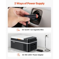 VEVOR Avtomobilski hladilnik 20L 623x378x28 cm prenosni