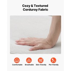 VEVOR Ležalna stol 1115x1490x740 mm bež