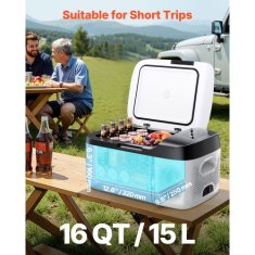 VEVOR Avtomobilski hladilnik 15L 568x33x279 cm prenosni