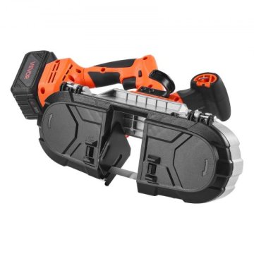 VEVOR Prenosna trakasta žaga 65x65 mm globina rezanja brezžična spremenljiva hitrost