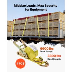 VEVOR Vzmetni trakovi 381x300 cm nosilnost 3000 kg komplet 4 kosa