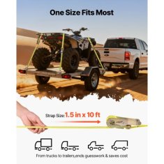 VEVOR Vzmetni trakovi 381x300 cm nosilnost 3000 kg komplet 4 kosa