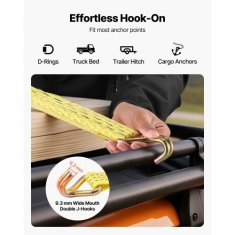 VEVOR Vzmetni trakovi 381x300 cm nosilnost 3000 kg komplet 4 kosa