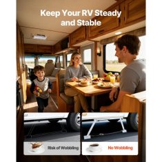 VEVOR Stabilizator za prikolico nastavljive višine 3048x7112 mm srebrn zložljiv