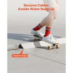 VEVOR Pragovni prag rampa 196x864x26 mm aluminij srebrna