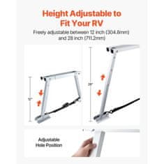 VEVOR Stabilizator za prikolico nastavljive višine 3048x7112 mm srebrn zložljiv