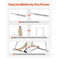 VEVOR Stabilizator za prikolico nastavljive višine 3048x7112 mm srebrn zložljiv