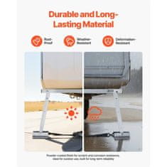 VEVOR Stabilizator za prikolico nastavljive višine 3048x7112 mm srebrn zložljiv